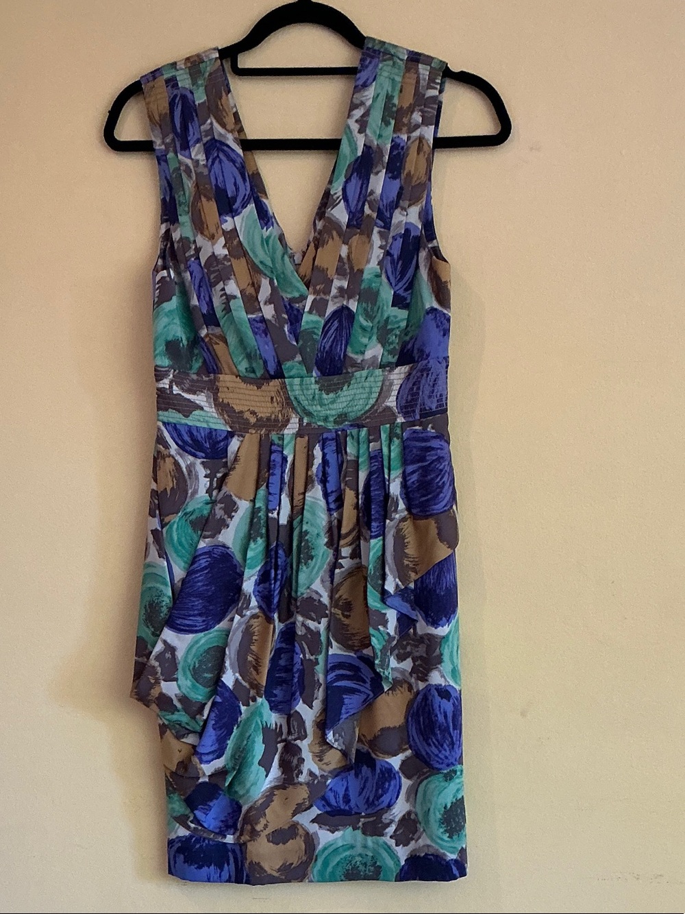 BCBGMaxAzria silk pleated dress
